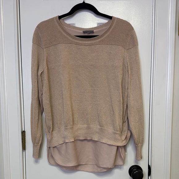 Joseph A Tops - Joseph A. Shimmering Gold Sweater
